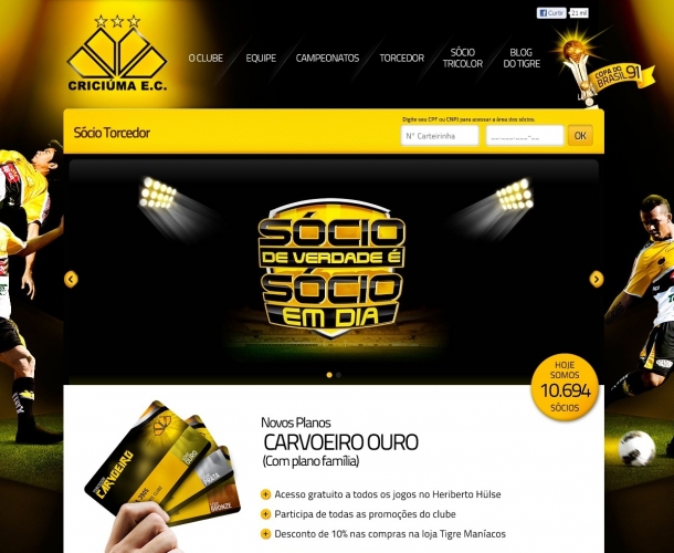 Boletos dos sócios já estão disponíveis no site oficial