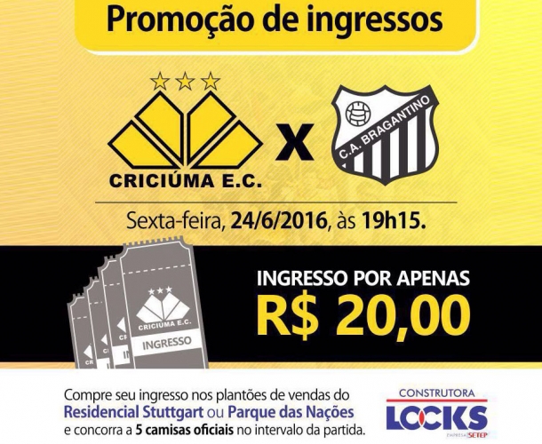 Construtora Locks e Tigre lançam promoção de ingressos