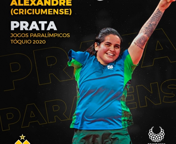 Criciumense Bruninha é prata nos Jogos Paralímpicos