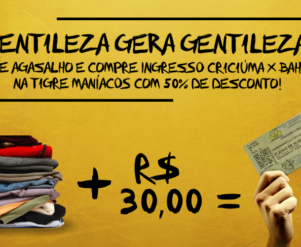 Promoção com doação de agasalhos