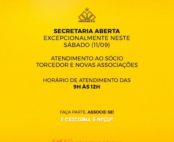 Secretaria aberta neste sábado