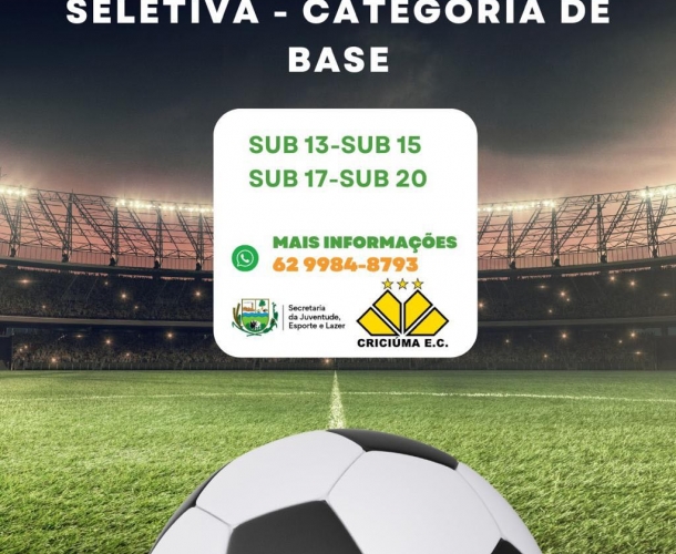 Seletiva para a base em Iaciara (GO)