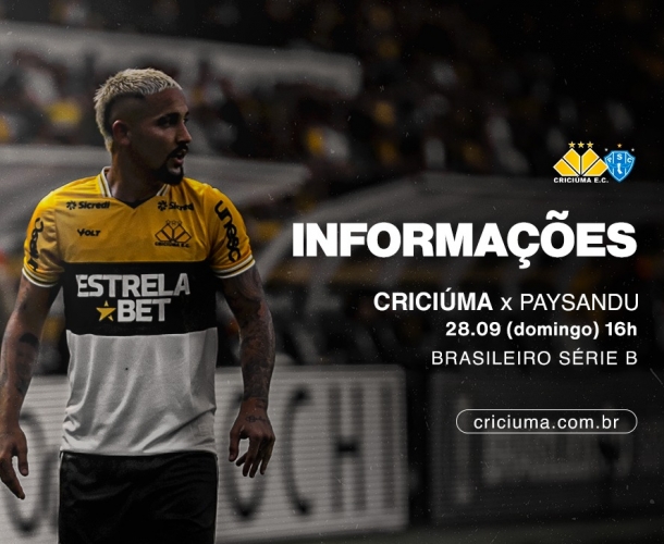 SERVIÇO DE JOGO PARA CRICIÚMA X PAYSANDU 