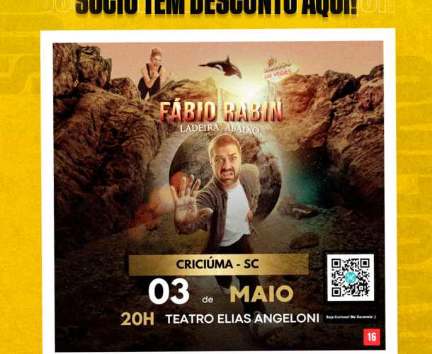Sócio torcedor tem promoção em show de stand up