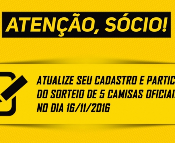 Sócios concorrem a camisas oficiais