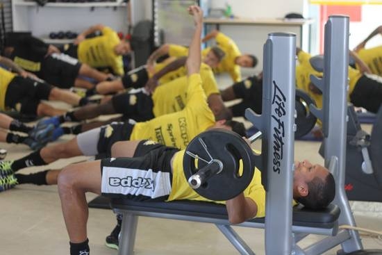 Tigre trabalha parte física dos atletas