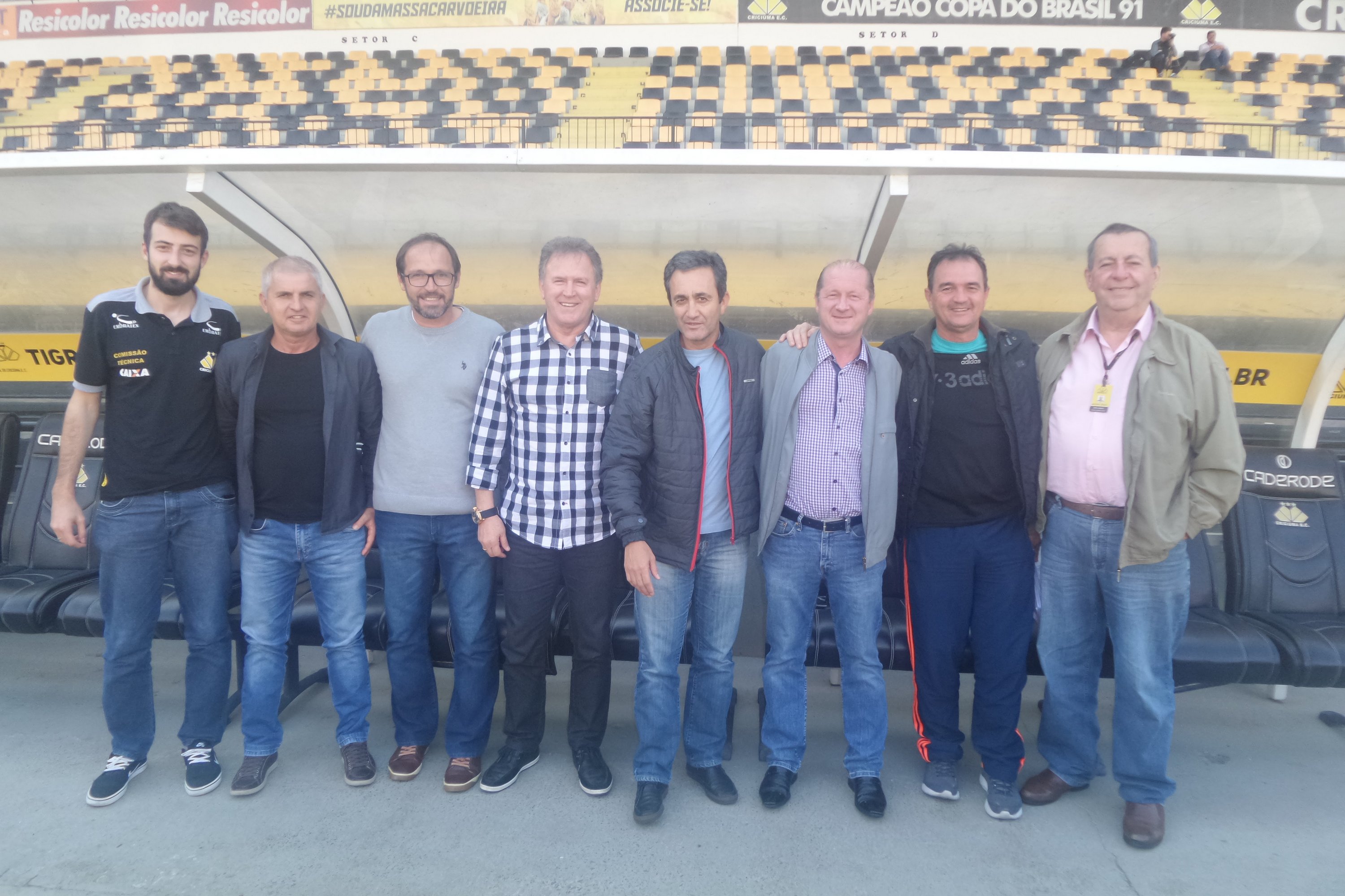 Visita de campeões da Copa do Brasil no Majestoso